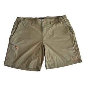 Orvis Tech Shorts Mens XL (40" W) Green Stretch Comfort Zippers Outdoor Hiking
